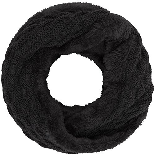 Compagno Winter Loop-Schal Damen Gefüttert Strick-Schal