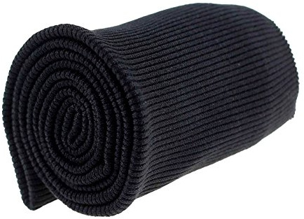 Bündchen Strickbündchen 16x80cm Bündchenstoff Baumwolle elastisch gerippt, Farbwahl, Farbe:schwarz