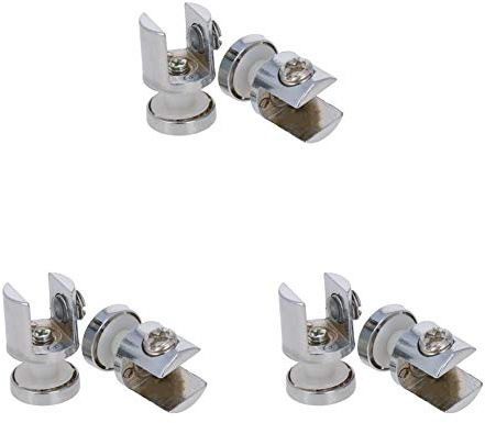 MroMax Regalhalterung für Glasregale, verstellbar, Zinklegierung, 3,3 cm, silberfarben, 6 Stück