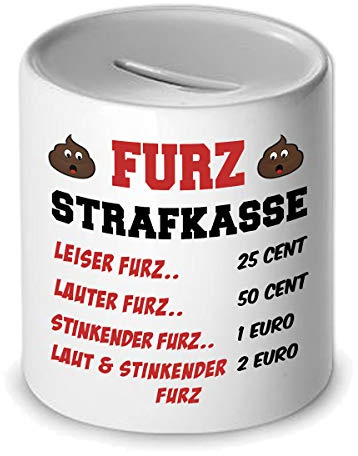 Spardose/Furzdose - Strafkasse - Zahle eine Strafe fürs Furzen