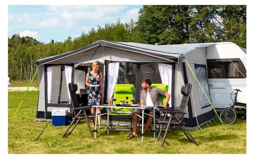 BERGER Sirmione Air Wohnwagenvorzelt │Luftvorzelt Wohnwagen Vorzelt für Caravan│wasserdichtes Reisevorzelt aufblasbares Zelt mit herausnehmbarer Vorder- & Seitenwand