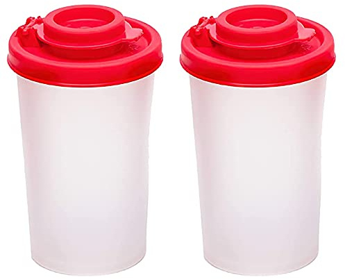 Backpacker's Salt & Pepper Shakers, Compact Spill Moisture Proof Mini Salt Shaker with Lid Camping Picnic Lunch Boxes Travel Spice Jar Seasoning Container Pourer (B, 2PC)