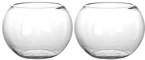 Zerodeko 2stücke Rundes Glas Terrarium Terrarium Glas Rund Für Pflanzenvermehrungsstation Und Als Pflanzgefäß Und Pflanzkübel