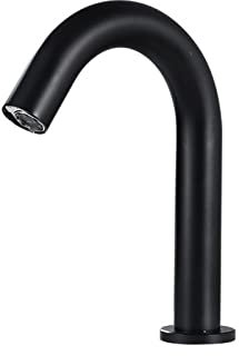 Infrarot Wasserhahn Bad Infrarot Sensor Armatur Schwarz Waschtischarmatur Sensor Heiß und Kalt Wasserhahn für Waschbecken Bad Waschbeckenarmatur für Badezimmer