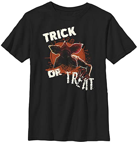Stranger Things pojkar monster pumpa kortärmad t-shirt, svart, one size