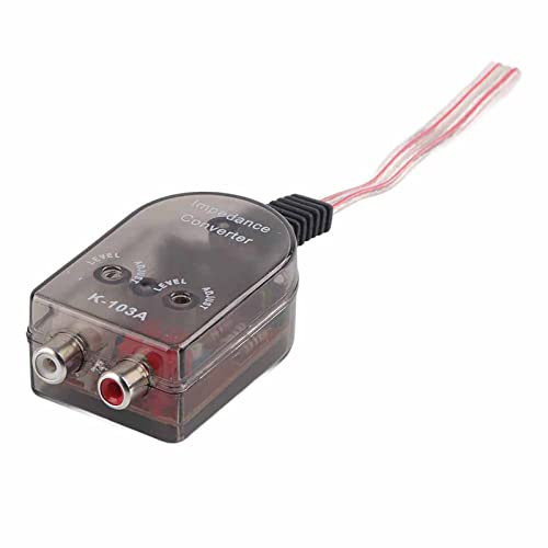 Tyenaza Audio Converter, High Frequency to Low Frequency Audio Converter, Car Stero Adjustable Speaker High To Low RCA Line Audio Impedance Converter