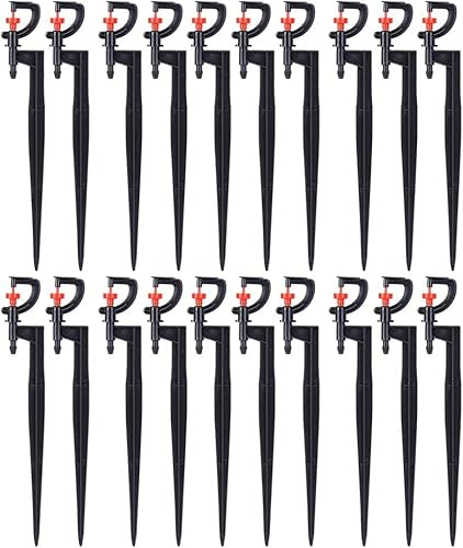 Hydrogarden 20pcs G‑Type 360 Degree Rotation Sprinkler Watering Spray Nozzle Accessory for Garden Lawn
