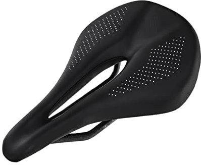 MBROS Kohlefaser-Sattel, Rennrad, MTB, Mountainbike, Fahrradsattel, passend für Herren, Radfahren, Sattel, Trail, Komfort, Rennen, Sitz, Rot, Weiß (Farbe: Schwarz, 143 mm)