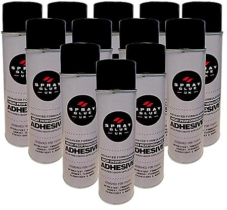 Heavy Duty Spray Adhesive, 500ml Super Strong Carpet Adhesive Spray Glue, Multipurpose Contact Spray Glue Adhesive, Spray Adhesive for Fabric, Carpet, Paper, Vinyl, Plastic & Crafts (8)