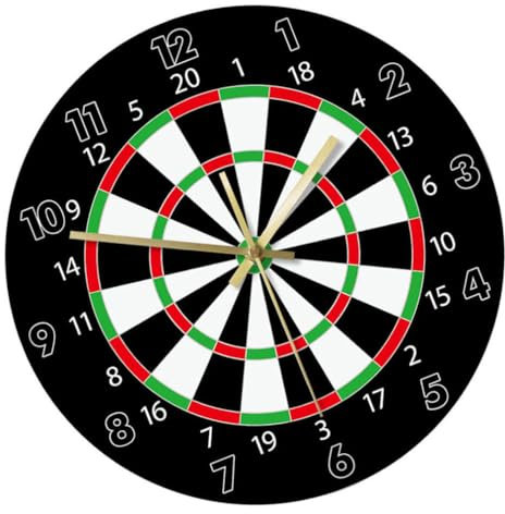 Beavorty Dart Wanduhr 12 Zoll Stille Uhr Mit Dartscheibe Design Für Bar Wohnzimmer Büro Wohnkultur Modernes Wanddekor