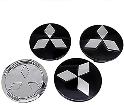 4 stycken navkapslar för Mitsubishi ASX Outlander Lancer Space Star 60 mm, navkapslar, vattentäta fälgkåpor dammtäta hjulnavskydd hållbart navskydd