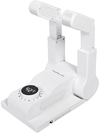 FORLIM Sèche-Chaussures électrique, Chauffe-Pieds, sèche-Gants, avec support de séchage réglable à 180 ° - Raccords de séchage flexibles télescopiques - Design Pliable - Séchage Rapide (Blanc)