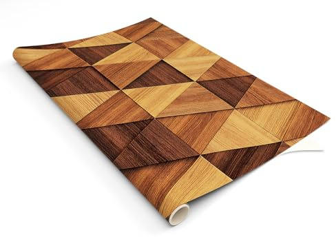 HUBDECO - Klebefolie für Möbel - Dekor Möbelfolie Holzoptik - Folie für Möbel - Möbelfolie Selbstklebend - Holzmaserung Tapete - Klebefolie Küchenfronten - Matt - 120x60 cm - Modell 4
