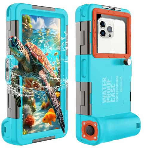 wasserdichte Handyhülle Tauchen Wasserfeste tief 15M Handytasche Universelle Professionelle Handy Unterwasser Hülle für iPhone Samsung Huawei Google Xiaomi （4,7 bis 6,9 Zoll）