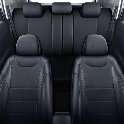 5 posti Rivestimento per sedili auto in similpelle multicolore per Peugeot 2008 206 207 207 SW 208 3008 307 308 308 SW 508 508 SW (Nero)