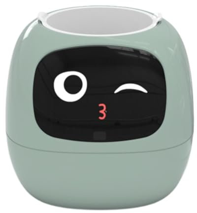 F Fityle Robot Intelligente per piantare, Simpatico Robot per Piante, Piccolo Vaso per Piante, vasi Intelligenti, fioriera Intelligente per Ornamento da Tavolo, Verde