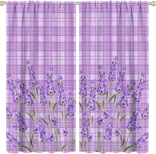 Vorhang Blickdicht Gardinen Mit Ösen - 2 Stücke 150 (B) X 166 (H) cm Verdunklungsvorhänge 3D Pflanzen Blumen Muster Thermovorhang Für Kinderzimmer Schlafzimmer Weihnachtsgardinen 9426352007206