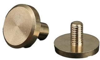 BCOMFY 10 Stück Massivem Messing Bindeschrauben Nagel Nieten for Fotoalbum Leder Handwerk Nieten Gürtel Brieftasche Verschlüsse 8mm Flachkappe(12mm)