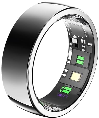Anelli intelligenti per donne e uomini, cardiofrequenzimetro, monitoraggio del sonno, ossigeno nel sangue, anelli fitness, contapassi, contacalorie, contapassi, fitness tracker, impermeabile, per