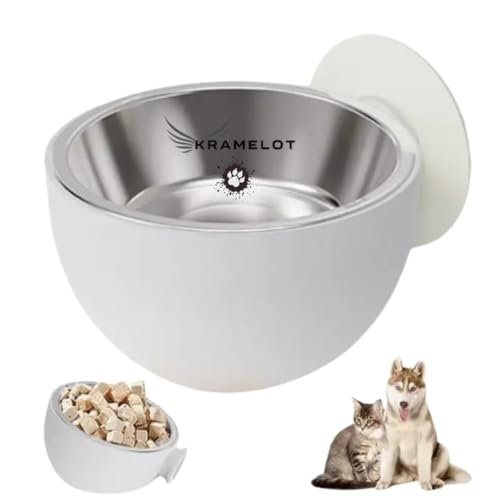 Comedero Elevado Perro – Bebedero para Gatos y Perros | Cuenco de Comida para Pared con Fuerte Sujeción, Sin Taladros | Alivia Dolor Articular, Mejora Digestión y Evita Tropiezos | Incluye Toalla