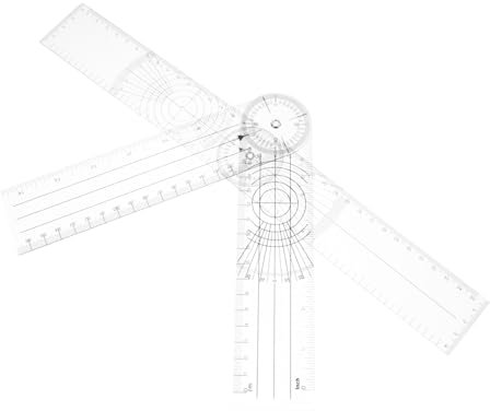 NUOBESTY 2stücke Transparentes Goniometer-winkellineal Medizinisches Lineal Goniometer Für Wirbelsäule Und Gelenke Praktisches Messwerkzeug Für Therapie Und Heimgebrauch Aus Kunststoff