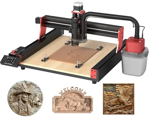 Twotrees TTC450 Pro CNC Fräsmaschine, mit M1 Staubabsaugung, Upgradeable CNC Holzfräser, Metallfräsmaschine, Umschaltbare Lasergravur maschine, Graviermaschine zum Gravieren von Holz, Acryl, MDF, PCB