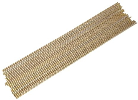 ToolsEvery Brazing Rods for Oxyacetylene Welding, 25PCS Brass 250mm, for Copper Alloy and Steel Fabrication (2.0mm)