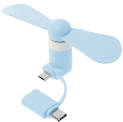 Oxxggkao Joli ventilateur USB de type C amovible - Gadgets C à faible puissance pour Powerbank, PC, ordinateur portable