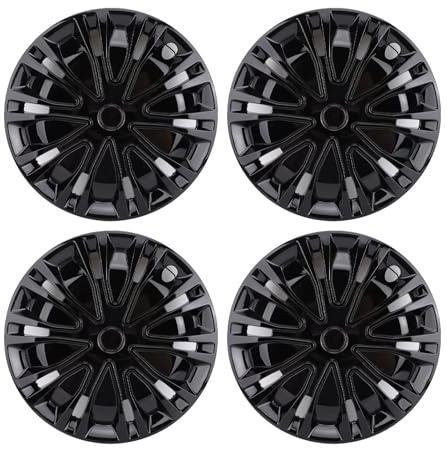 Shkalacar 4pcs 15in Hubcaps Car Wheel Trims, R15 Rim Caps Snap On Universal