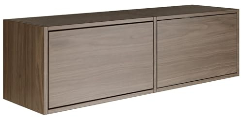 Selsey TV Lowboard - Colour Wisconsin Walnut Modern TV Chest of Drawers 100 x 30 x 30 cm (W x D x H) TV Base Cabinet for Living Room Cabinet with Flaps Push to Open Lowboard Hanging TV Cabinet Wall
