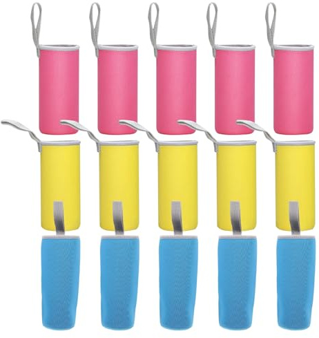 PENIKOKO Custodia Termica per Bottiglia 550ml Set 15 Pezzi con Manico, Copertura Protettiva Isolante Resistente, Portaborraccia Sportiva e Antivibrazione per Escursionismo e Uso Quotidiano