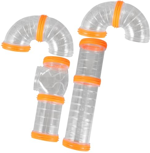 Veemoon Tunnel pour Cage Hamster à Monter Soi-Même, Kit de Tubes Externes Détachables en Plastique, Tunnel Labyrinthe pour Petits Animaux, et Cachette pour Hamsters et Cobayes
