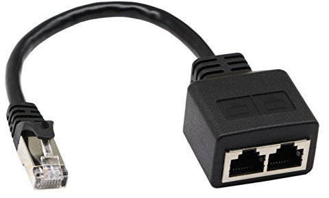 zdyCGTime RJ45-Netzwerkkabel, RJ45-Männlich-zu-Dual-RJ45-Weiblich-Ethernet-Y-Kabel, LAN-Stecker, für Ultra-5-Ethernet, 6-Ethernet (Nicht als Netzwerktrenner verfügbar) (23CM)