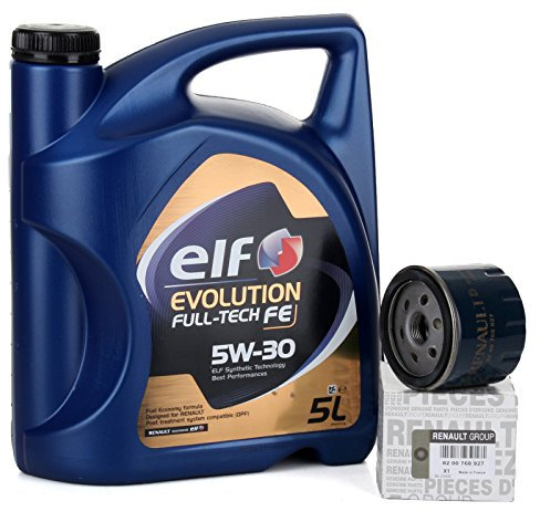 Duo Servicio - Elf Evolution Full Tech 5W-30 5 lts + Filtro aceite Original 8200768927