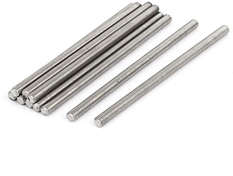 sourcing map 10 Stück Gewindestangen M6x120mm Edelstahl 304 Gewindestift Metrischem Vollgewinde Bar Gewindestäbe für Befestigung CNC-Werkzeugmaschinen 3D-Drucker Industrie Geräte