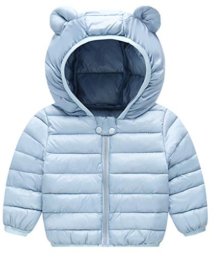 Bébé Doudoune Hiver Manteau à Capuche Enfant Duvet Veste Manches Longues Léger Blousons 6 Mois - 4 Ans