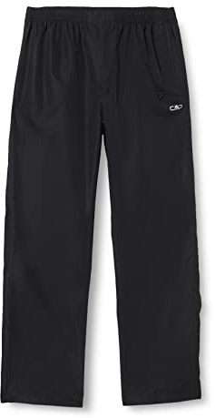 CMP - Regenfeste Damenhose mit durchgehenden seitlichen Reißverschlüssen, Schwarz, S