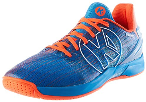 Kempa Attack One 2.0, Scarpe da Pallamano Uomo, Multicolore (Kempablau/Fluo Rot 01), 50 EU
