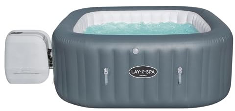 Lay-Z-Spa Hawaii Hot Tub, 8 HydroJet Pro Massage System Inflatable Spa with Freeze Shield Technology and Sociable Square Shape, 4-6 Person