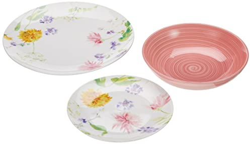 Tognana Audrey - Vajilla para 6 personas, 18 piezas, porcelana, floral