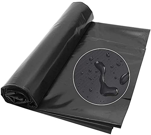 Teich-Liner, Teich-Skins HDPE-Plane, wasserdicht, langlebig, flexibel, leicht zu reinigen für Gartenteiche, Koi-Teiche, Brunnen (Color : Black, Size : 3x9.1m)