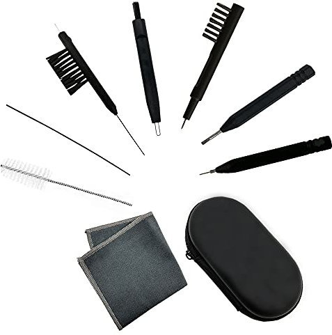 8-teiliges Reinigungsset Reinigungswerkzeug für Hörgeräte im praktischen Reise-Etui