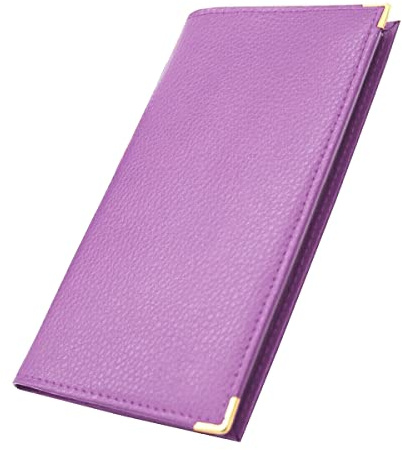 Charmoni - Etui Porte chéquier Porte Carte crédit pièce d'identité (C07 Mauve)