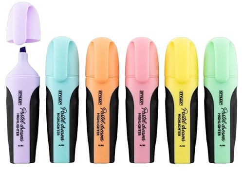 Stylex 65551 Textmarker, Pastell, Farbig Sortiert