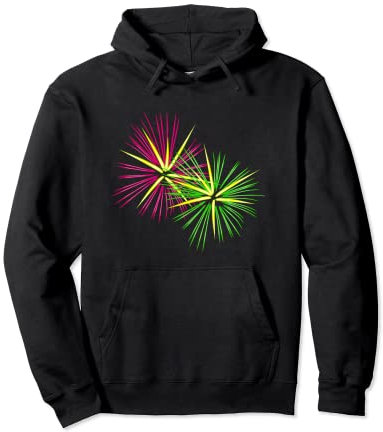 Buntes Feuerwerk Pullover Hoodie