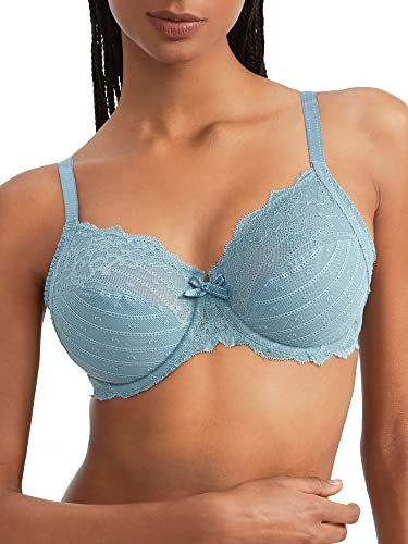 Chantelle Brasier sans Doublure Rive Gauche à Couverture complète pour Femme Soutien-Gorge, Opaque, Paon/Treillis, 90E