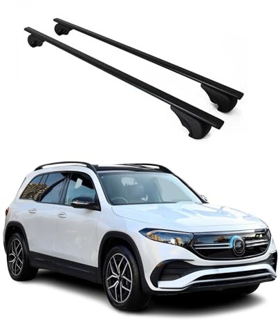 OMAC Dachträger Querträger für Mercedes EQB X243 2022-2026 – Abschließbar – Max. 75 kg – 2 Stangen Stahl Schwarz