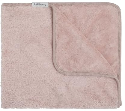 Baby's Only - Babydecke Cozy - Baby Bettwäsche - Für kältere Tagen - Wiege und den Kinderwagen - aus Teddy-Stoff - Für Mädchen - Alt Rosa - 70x95 cm