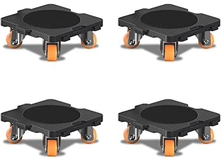 ONEON Add-on Möbelbeweger mit 360° drehbaren Rädern mit Kugellager, anschließbar, 4 Stück