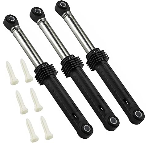 GAJUST 3pcs Stoßdämpfer für L.G Waschmaschine 490 1ER2003A 383EER3001F, Metall und Kunststoff, Schwarz